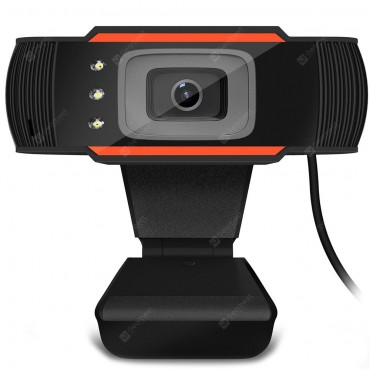 3 LED HD Webcam USB 2.0 Webcam Built-in Sound Absorbing Microphone Laptop Camera Webcam for PC Laptop Desktop